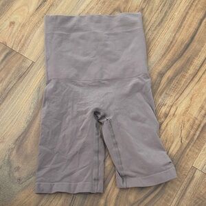 SKIMS High-Waist Shapewear Shorts in Taupe